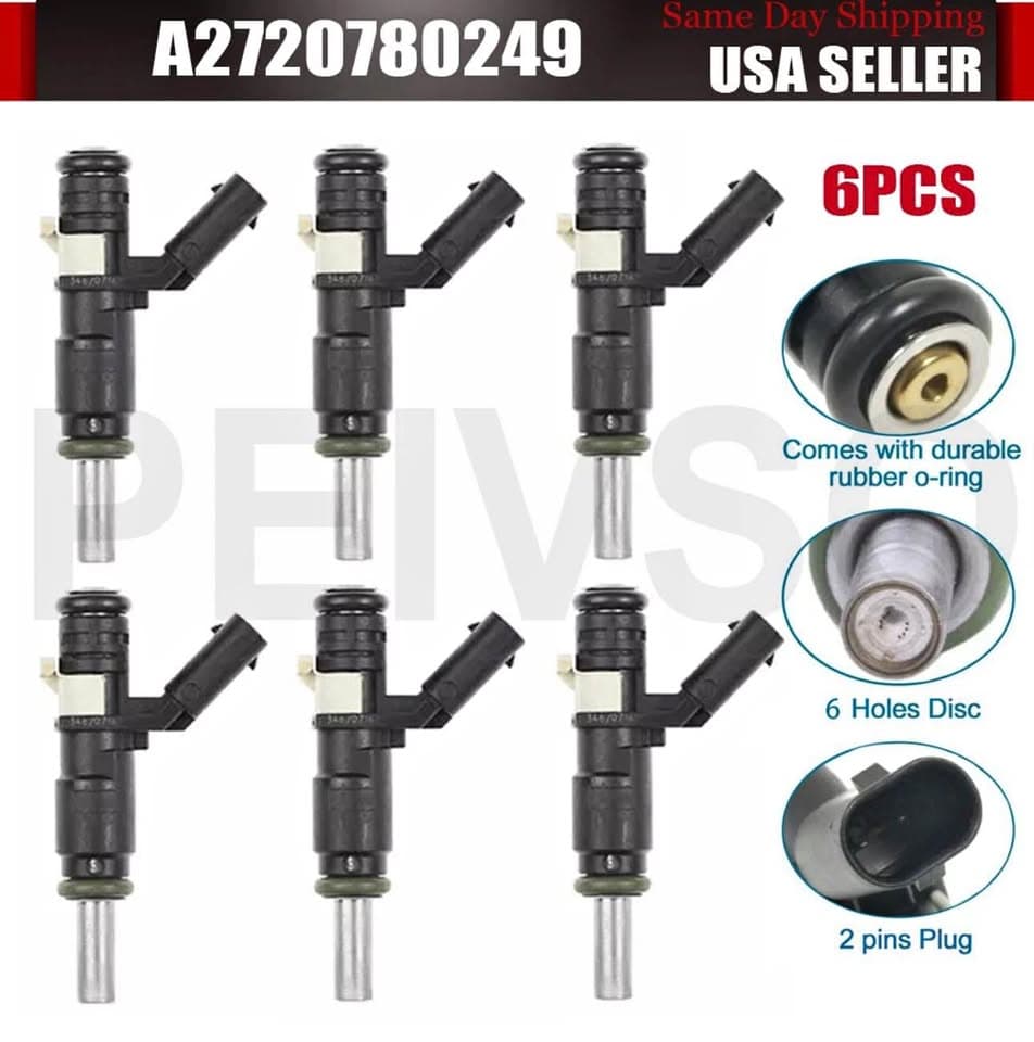 6 Pcs Fuel Injectors for Mercedes-Benz