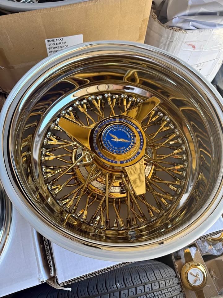 13x7 Wire Spoke Wheels for Lowrider Impala G-Body